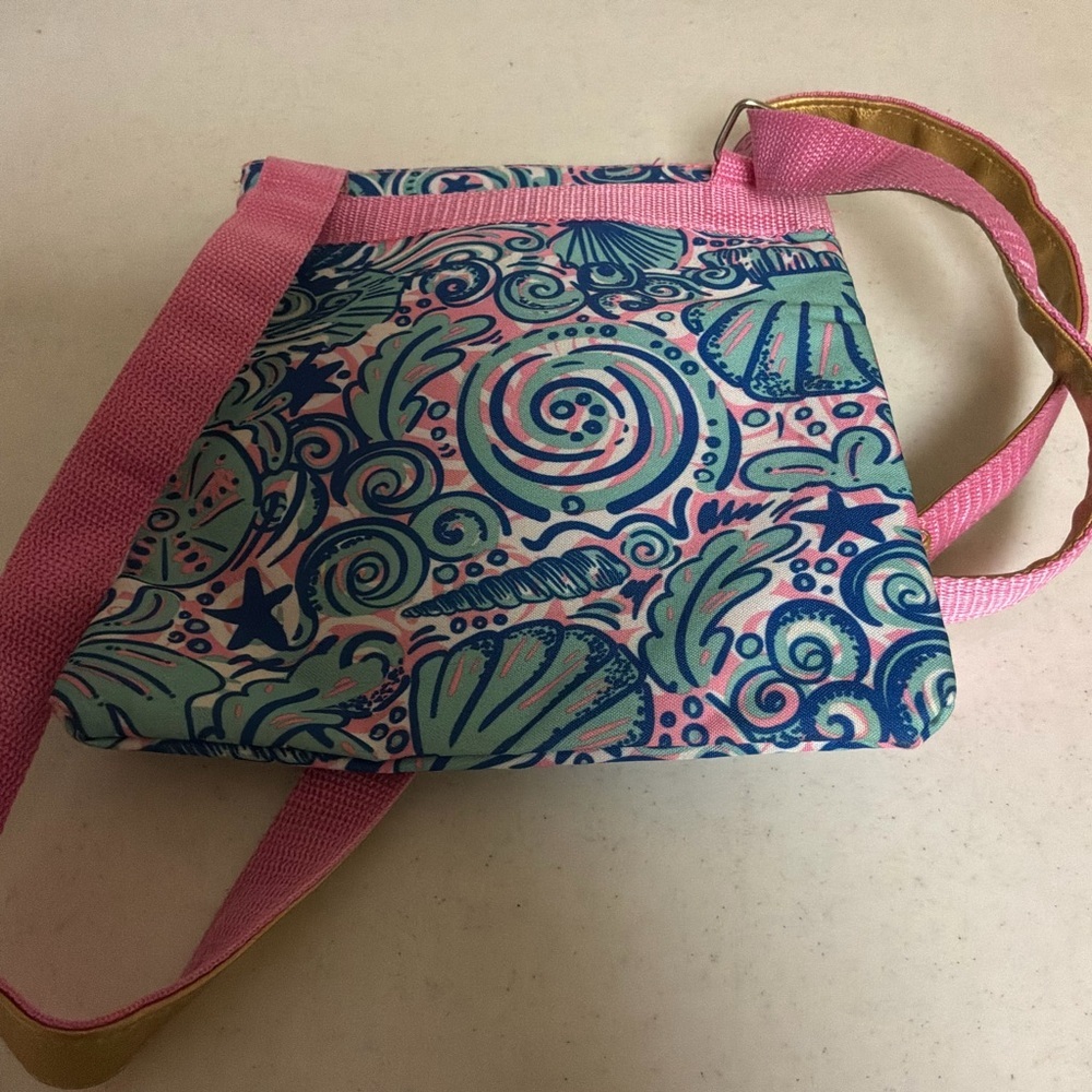 Simply Southern Pink and Blue Patterned Shoulder Bag With Adjustable Strap - Picture 2 of 8